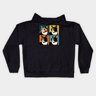 Cat Calico Pop Art - Cat Lovers Kids Hoodie